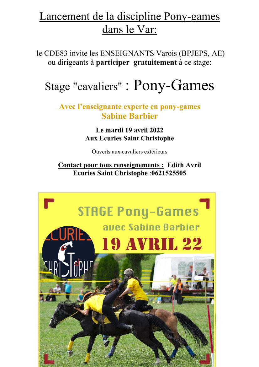 stage pony games